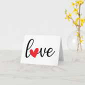 Liebe mit Rotem Herzen, Hübsche und einfache BLANK Karte (Gelbe Blume)