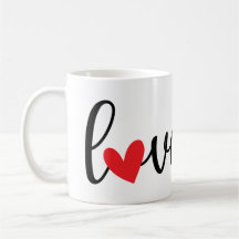 Liebe mit Rotem Herzen, Hübsches, einfaches Design