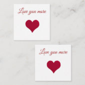 Liebe mit rotem Herzen - Sie erhalten mehr Flat No Mitteilungskarte (Vorne/Hinten)