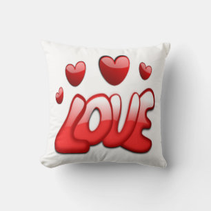 LIEBE MIT ROTEN HERZEN KISSEN