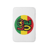 LIEBE mit Ruhesymbol, Reggae-Stil Badematte (Vorderseite Vertikal)