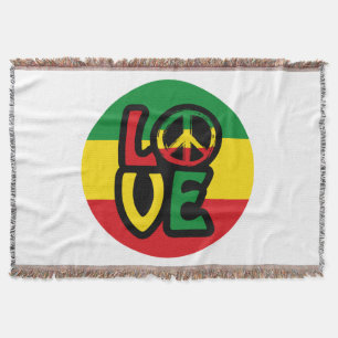LIEBE mit Ruhesymbol, Reggae-Stil Decke
