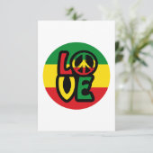 LIEBE mit Ruhesymbol, Reggae-Stil Karte (Stehend Vorderseite)