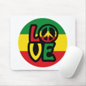 LIEBE mit Ruhesymbol, Reggae-Stil Mousepad (Mit Mouse)