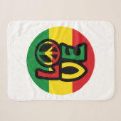 LIEBE mit Ruhesymbol, Reggae-Stil Sherpadecke (Vorderseite (Horizontal))