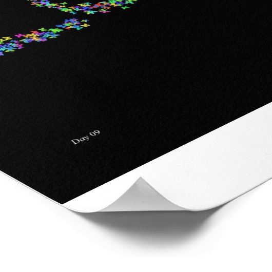 Liebe mit Schmetterlingen Poster (Ecke)