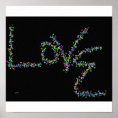 Liebe mit Schmetterlingen Poster (Vorne)