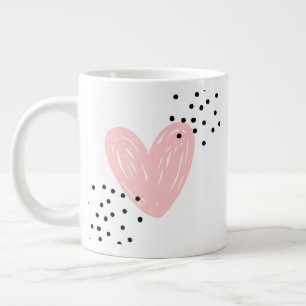 Liebe mit schwarzen Partikeln Jumbo-Tasse