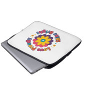 Liebe mit Stolz, strahle hell – Bunte Blumen-Pride Laptopschutzhülle (Vorne Knopf)
