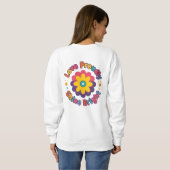 Liebe mit Stolz, strahle hell – Buntes Blumen-Prid Sweatshirt (Schwarz voll)