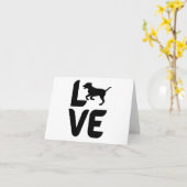 Liebe mit unbedachtem Hund Karte (Gelbe Blume)