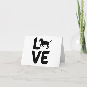 Liebe mit unbedachtem Hund Karte