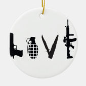 Liebe mit Waffen Keramikornament (Vorne)