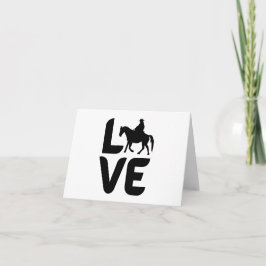 Liebe mit Western Pferd als O BLANK Karte