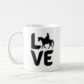 Liebe mit Western Pferd als O Kaffeetasse (Links)