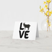 Liebe mit Ziege als O BLANK Karte (Gelbe Blume)