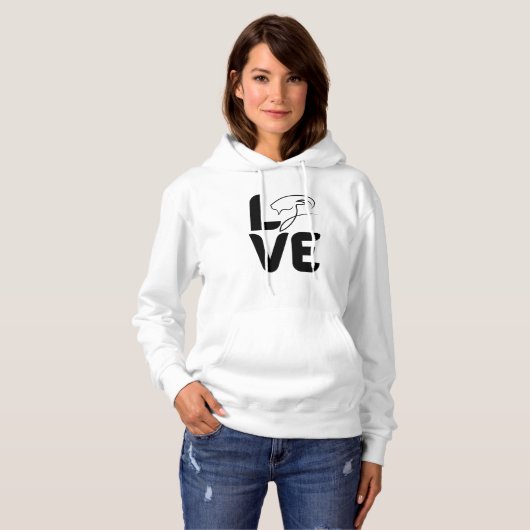 Liebe mit Ziege als O Hoodie (Vorne ganz)