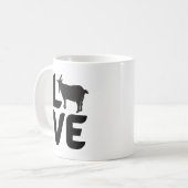Liebe mit Ziege als O Kaffeetasse (Vorderseite Links)