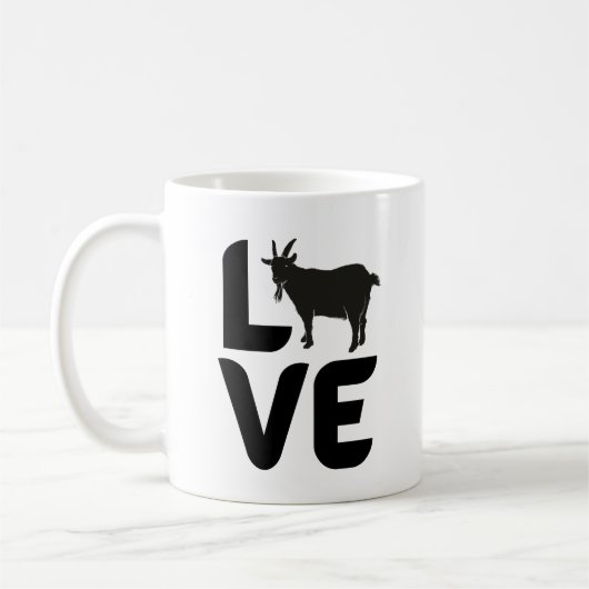 Liebe mit Ziege als O Kaffeetasse (Links)