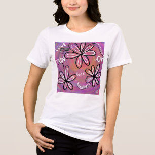 Liebe Mitgefühl, Freude, Frieden für die Menschhei Tri-Blend Shirt