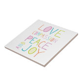 Liebe, Mitgefühl, Frieden, Freude Fliese (Seite)