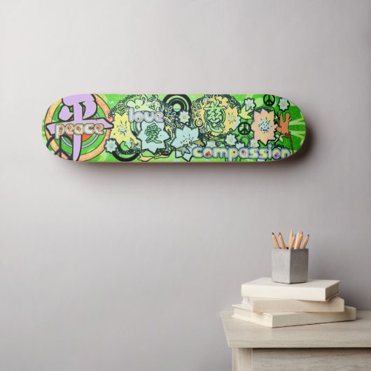 Liebe-Mitgefühl-Kanji - - Skateboard (Wandkunst (Horz))