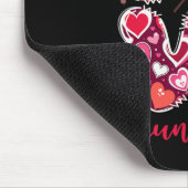 Liebe Mittagessen-Dame Herz Valentinstag Cafeteria Mousepad (Ecke)
