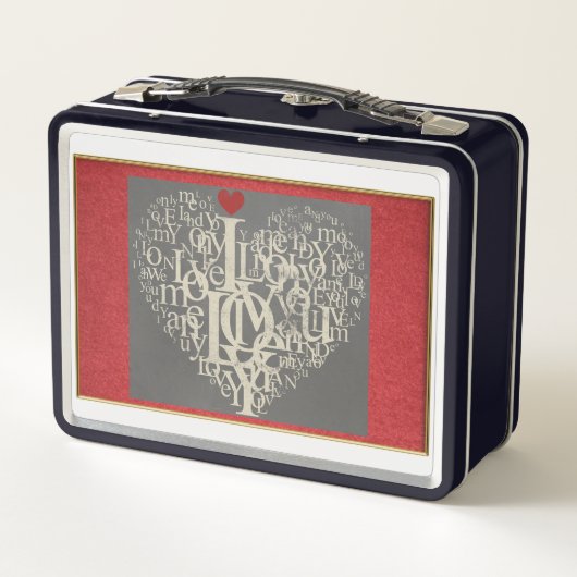 Liebe Mittagsschachtel Metall Brotdose (Rückseite)