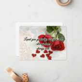 Liebe Mitteilungskarte (Vorderseite/Rückseite Beispiel)