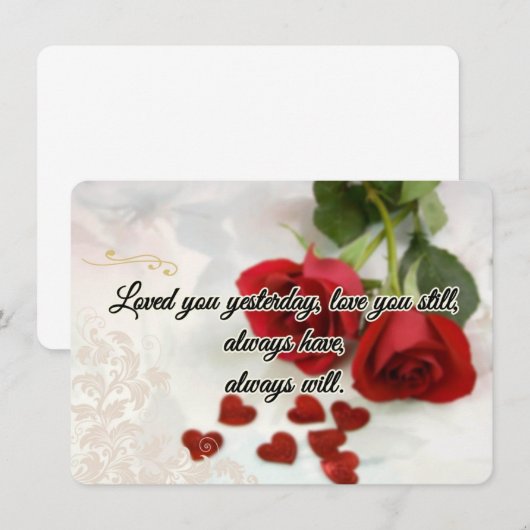 Liebe Mitteilungskarte (Vorne/Hinten)