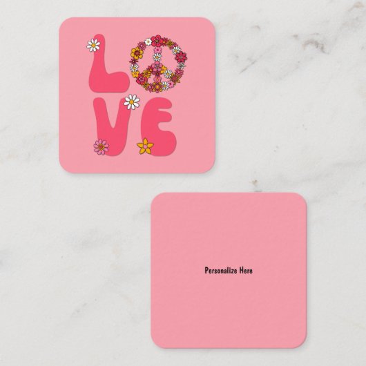 Liebe Mitteilungskarte (Vorne/Hinten)