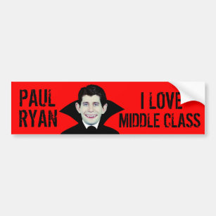 Liebe-mittlere Klasse Pauls Ryan Autoaufkleber