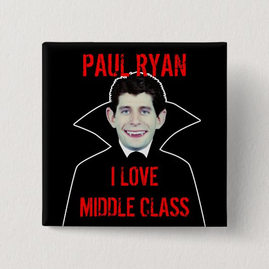 Liebe-mittlere Klasse Pauls Ryan Button (Vorderseite)