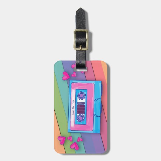 Liebe Mix 96 Regenbogen Gepäckanhänger (Vorderseite vertikal)