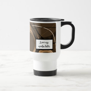 Liebe Mocha Lattes Abstract Swirl Tasse