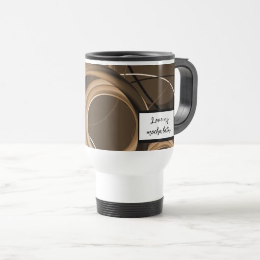 Liebe Mocha Lattes Abstrakt Swirl Tasse (VorderseiteRechts)