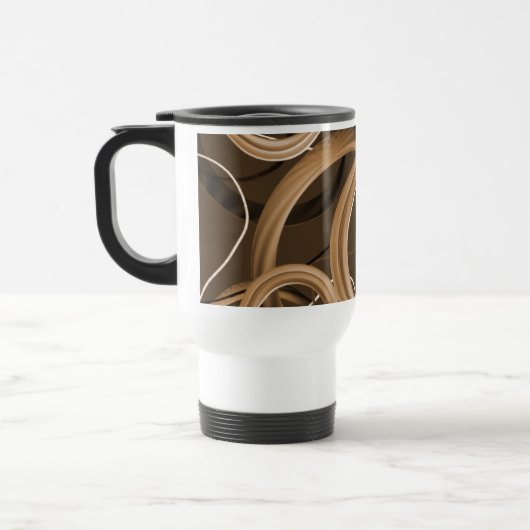 Liebe Mocha Lattes Abstrakt Swirl Tasse (Links)