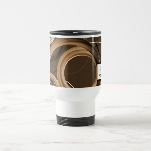 Liebe Mocha Lattes Abstrakt Swirl Tasse (Mittel)