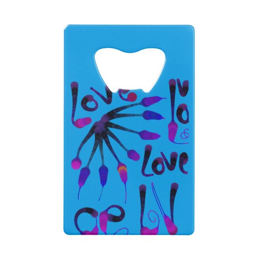 LIEBE_MODERN_BLUE_SO NIEDLICH GELDBEUTEL FLASCHENÖFFNER (Vorderseite)