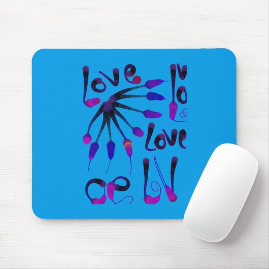 LIEBE_MODERN_BLUE_SO NIEDLICH MOUSEPAD (Mit Mouse)