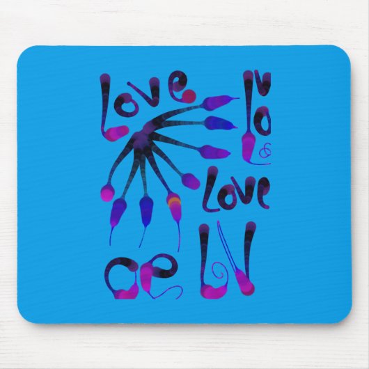LIEBE_MODERN_BLUE_SO NIEDLICH MOUSEPAD (Vorne)