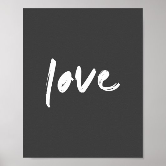 Liebe modern | Word Zitat Minimalistisch Stilvoll Poster (Vorne)