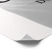 Liebe Moderne Chic Calligrafy Einfaches Foto Hochz Poster (Ecke)