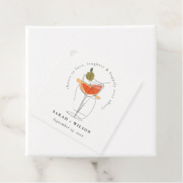 Liebe Moderne Cocktailparty Geschenkanhänger