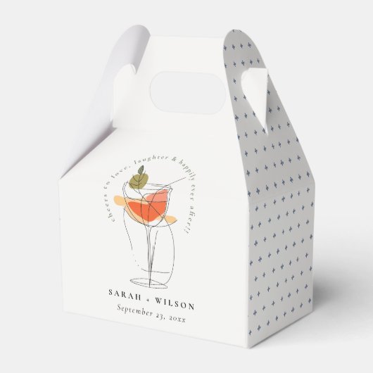 Liebe Moderne Cocktailparty Geschenkschachtel (Vorderseite)