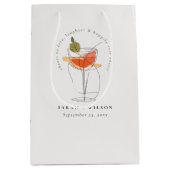 Liebe Moderne Cocktailparty Mittlere Geschenktüte (Vorderseite)