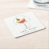 Liebe Moderne Cocktailparty Rechteckiger Pappuntersetzer (angewinkelt)