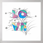 LIEBE Moderne Coole Typografie Graphic Poster Prin (Vorne)