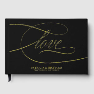 Liebe Moderne, elegante Kalligraphie Hochzeit Gästebuch