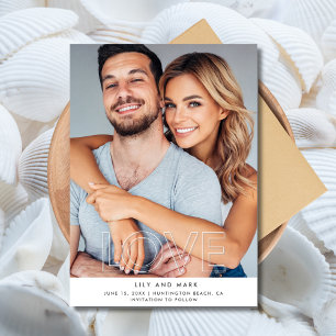 Liebe Moderne Foto-Hochzeit Termin vormerken Save The Date